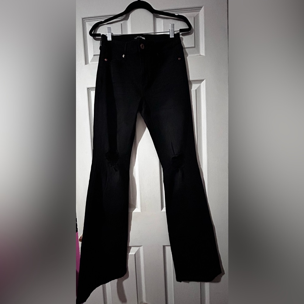 Jessie Mid Rise Distressed Bootcut Jeans - Picture 4 of 5